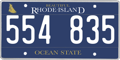 RI license plate 554835