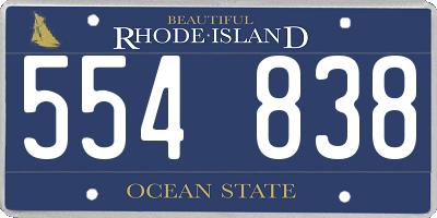 RI license plate 554838