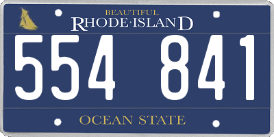 RI license plate 554841