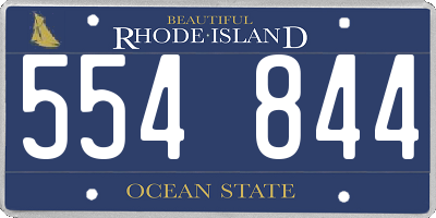 RI license plate 554844