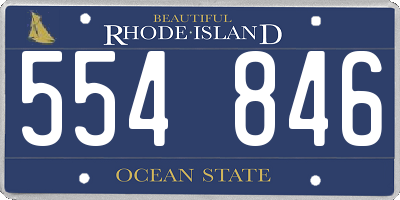 RI license plate 554846
