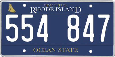 RI license plate 554847