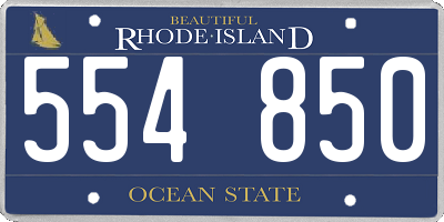 RI license plate 554850