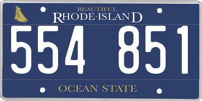 RI license plate 554851