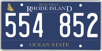 RI license plate 554852