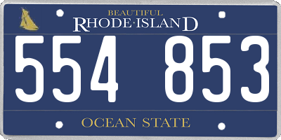 RI license plate 554853