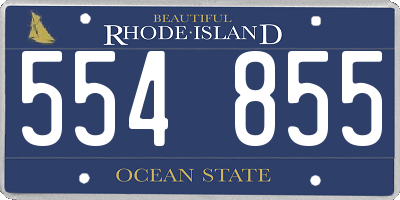 RI license plate 554855