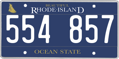 RI license plate 554857