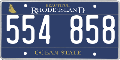 RI license plate 554858
