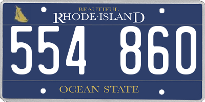 RI license plate 554860