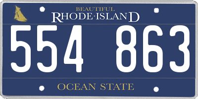 RI license plate 554863