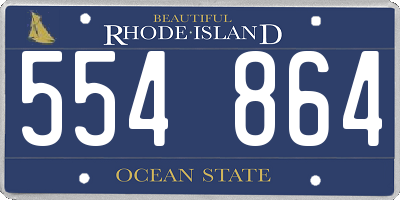 RI license plate 554864