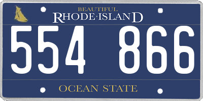 RI license plate 554866