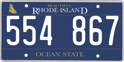 RI license plate 554867