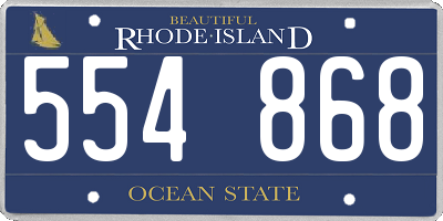 RI license plate 554868