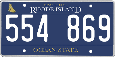 RI license plate 554869