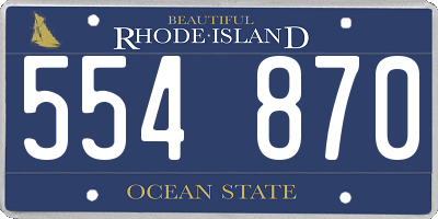 RI license plate 554870