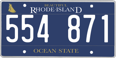 RI license plate 554871