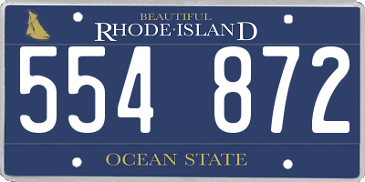 RI license plate 554872