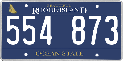 RI license plate 554873