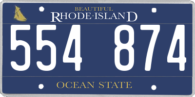 RI license plate 554874