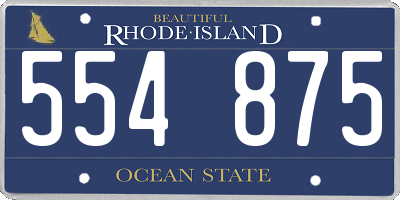 RI license plate 554875
