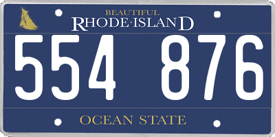 RI license plate 554876