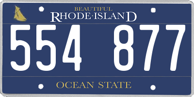 RI license plate 554877