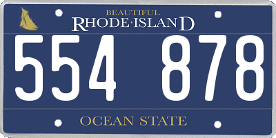 RI license plate 554878