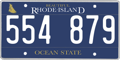 RI license plate 554879