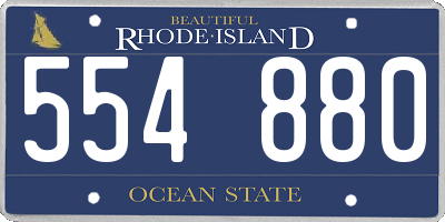 RI license plate 554880