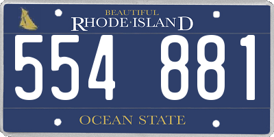RI license plate 554881