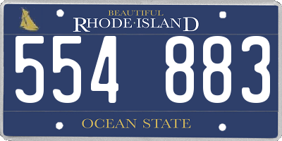 RI license plate 554883