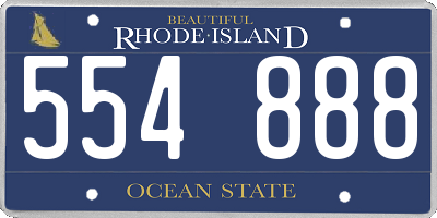 RI license plate 554888