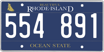 RI license plate 554891
