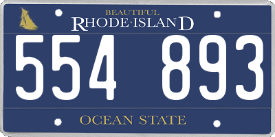RI license plate 554893