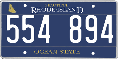RI license plate 554894