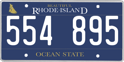RI license plate 554895