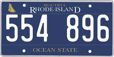 RI license plate 554896