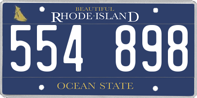 RI license plate 554898