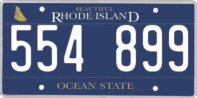 RI license plate 554899