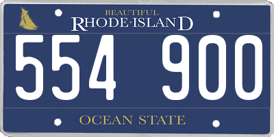 RI license plate 554900