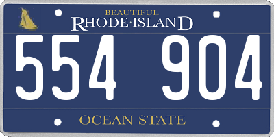 RI license plate 554904