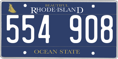 RI license plate 554908