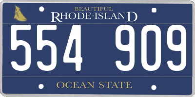 RI license plate 554909