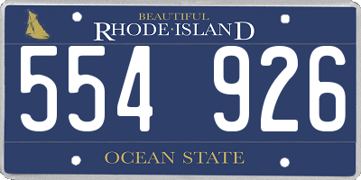 RI license plate 554926