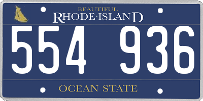 RI license plate 554936
