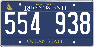 RI license plate 554938