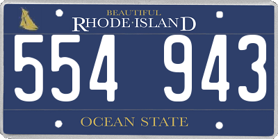 RI license plate 554943