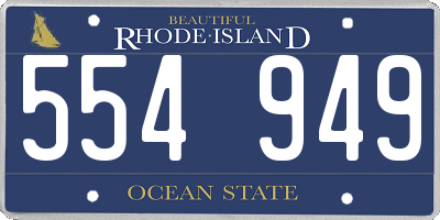 RI license plate 554949